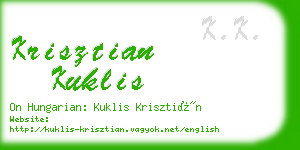 krisztian kuklis business card